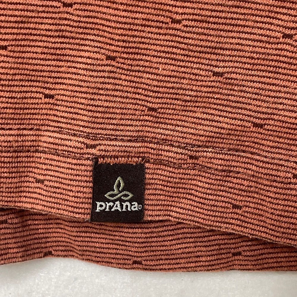 PrAna Ryann Short Sleeve Polo Brown Cloves Organic Cotton Blend Size XL - Picture 7 of 8